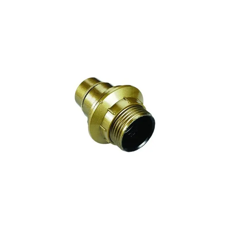 DOUILLE E14 FILETEE+BAGUE OR