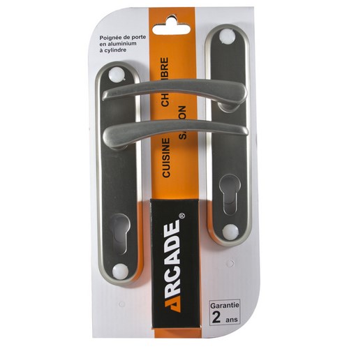 POIGNEE DE PORTE ALU A CYLINDRE
