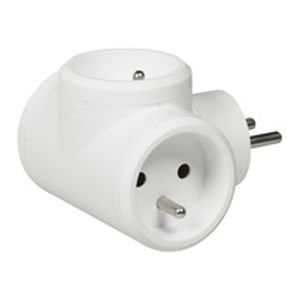 FICHE MULTIPRISES 16 A 3X2P+T  3 SORTIES LATÉR. BLANC BB LEG049435