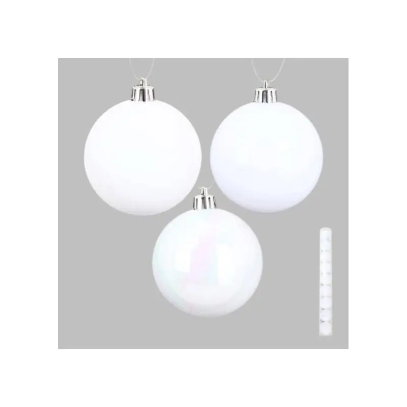 BOULE DECO SAPIN Ø 6 BLANC PAR 9 5BOP659BC
