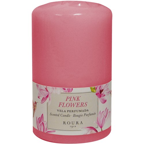 BOUGIE CYLINDRIQUE 100X60 PINK FLOWERS
