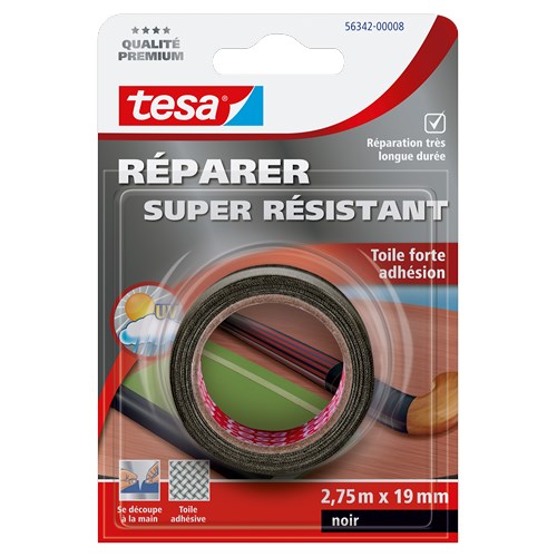 TESA TOILE REPARER 2,75X19 NOIR-56342