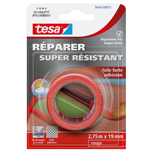TESA TOILE REPARER 2,75X19 ROUGE-56342 **