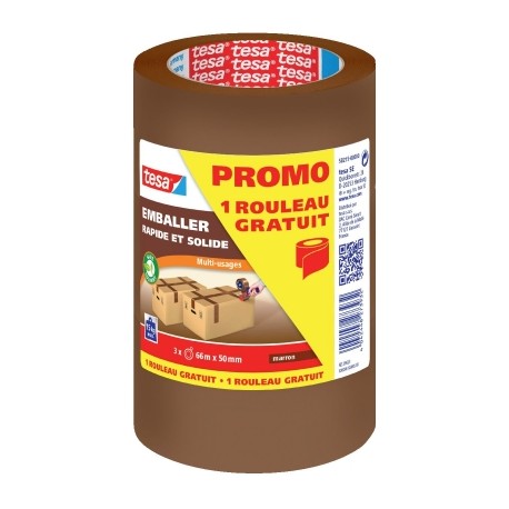 TESA EMBAL HAVANE 66MX50 X2 + 1 GRATUIT - 58215