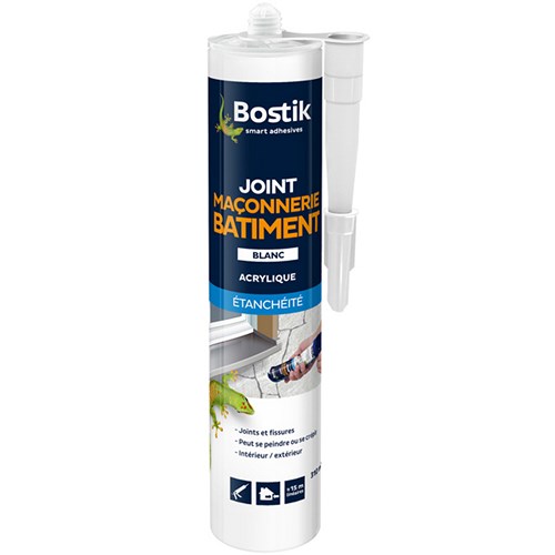 BOSTIK JOINT MACONNERIE BAT 310ML BLANC