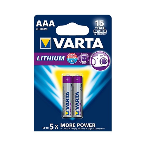PILE LR03 AAA  LITHIUM   *2 VARTA