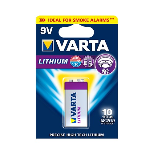 PILE 6LR61 9V  LITHIUM   *1 VARTA