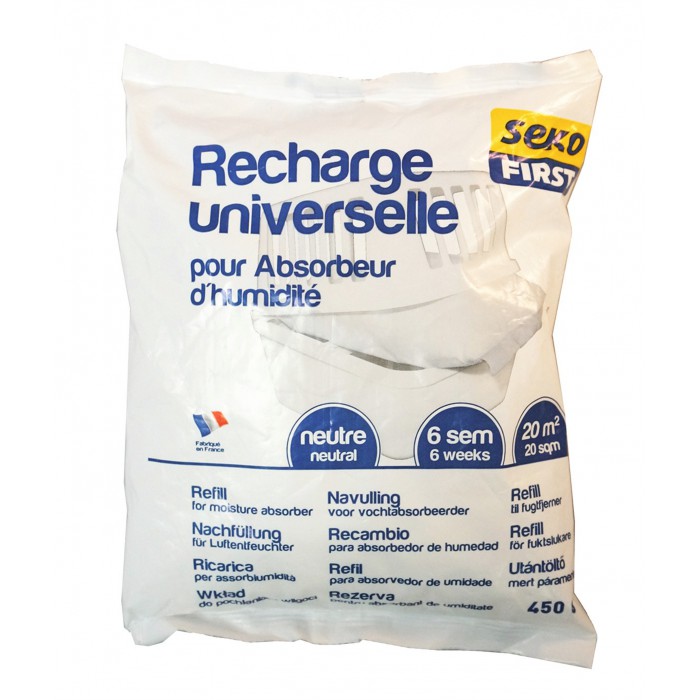 RECHARGE NEUTRE POUR ABSORBEUR MEDIUM SEKOFIRST 1X450G