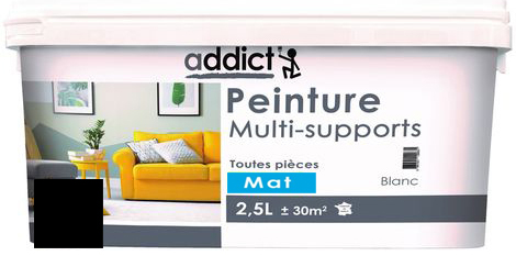 ADDICT DECORATION M&BOIS MAT 2.5L NOIR