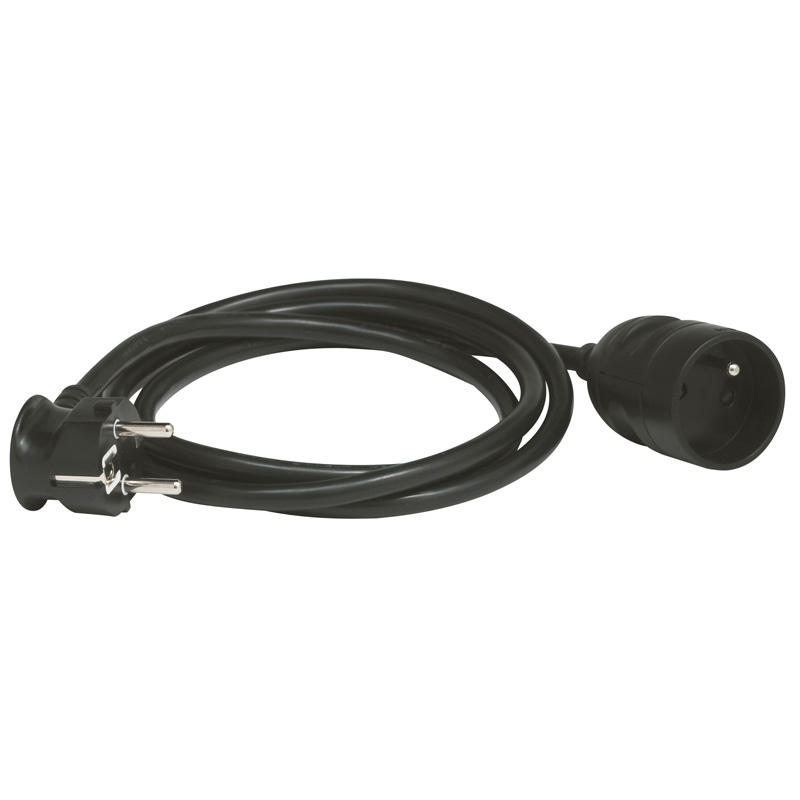 PROLONGATEUR PVC 2P+T 16A ECL 5M NOIR LEG051610