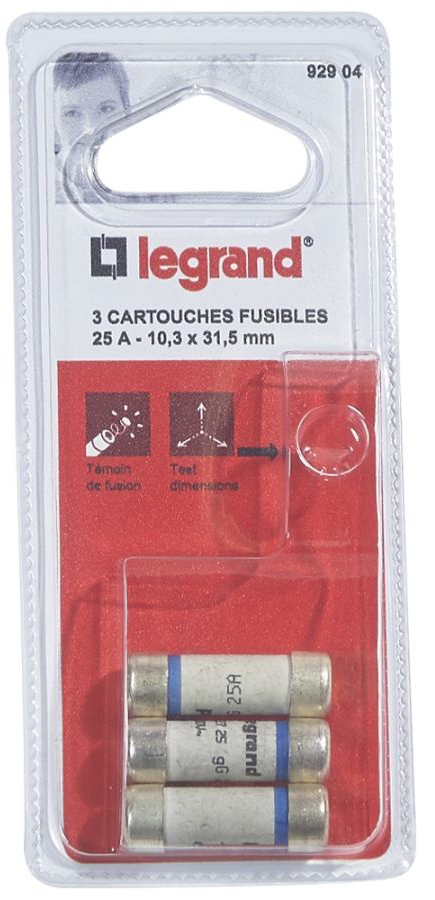 FUSIBLE 10,3X31,5 25A PAR 3    BB LEG092904