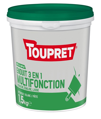 TOUPRET B&C ENDUIT 3 EN 1 - MULTIFONCTION - PATE - POT 1,5 KG