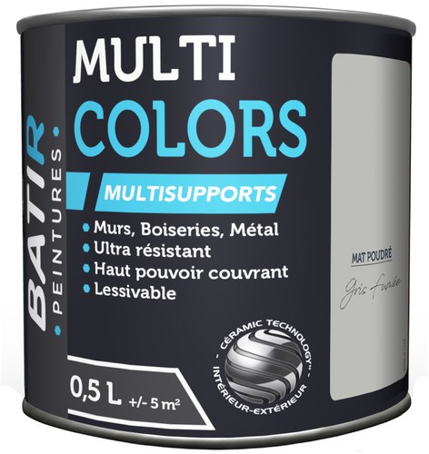 PEINTURE MAT POUDRE 0,5 L GRIS FUMEE