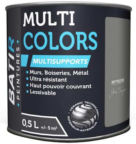 PEINTURE MAT POUDRE 0,5 L GRIS TAUPE