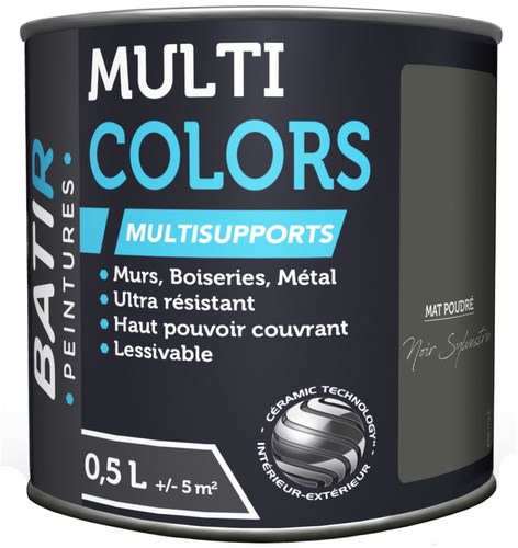 PEINTURE MAT POUDRE 0,5 L NOIR SYLVESTRE