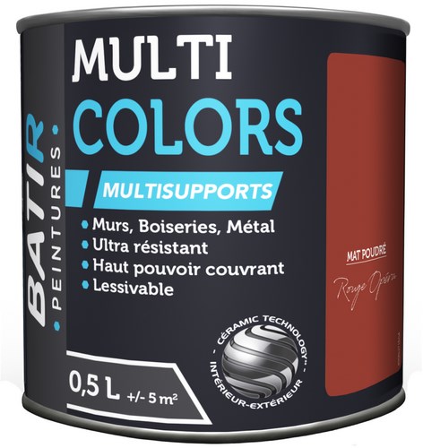 PEINTURE MAT POUDRE 0,5 L ROUGE OPERA