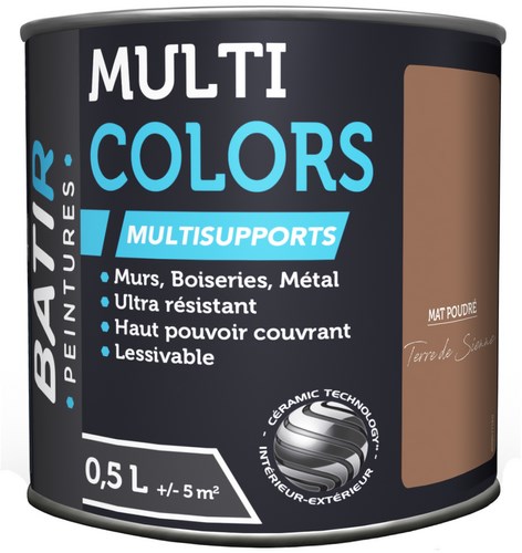 PEINTURE MAT POUDRE 0,5 L TERRE DE SIENNE