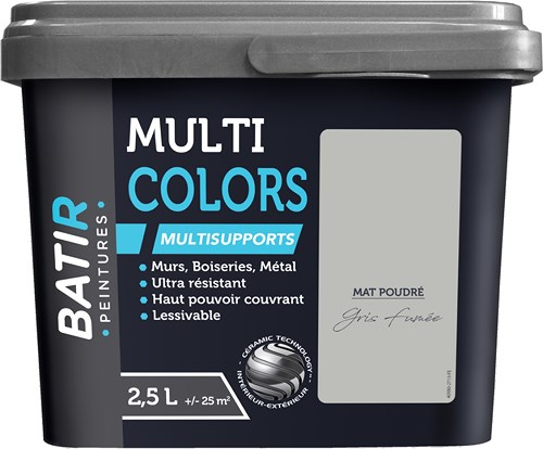 PEINTURE MAT POUDRE 2,5 L GRIS FUMEE