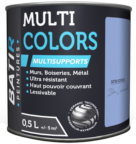 PEINTURE SAT SOYEUX 0,5 L BLEU LAVANDE