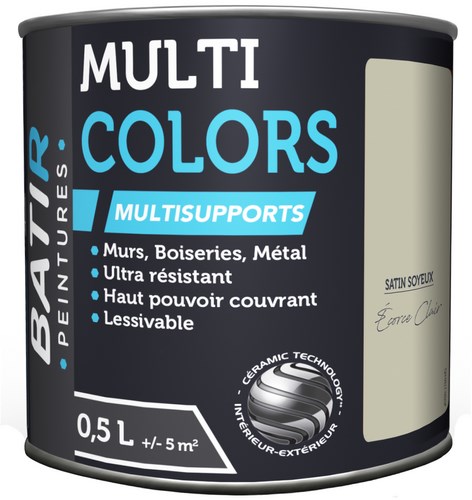 PEINTURE SAT SOYEUX 0,5 L ECORCE CLAIR