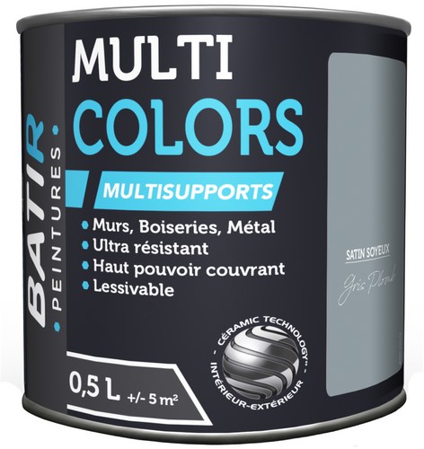 PEINTURE SAT SOYEUX 0,5 L GRIS PLOMB