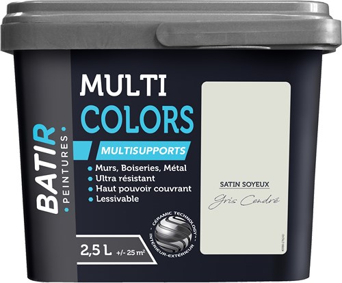PEINTURE SAT SOYEUX 2,5 L GRIS CENDRE