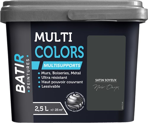 PEINTURE SAT SOYEUX 2,5 L NOIR ONYX