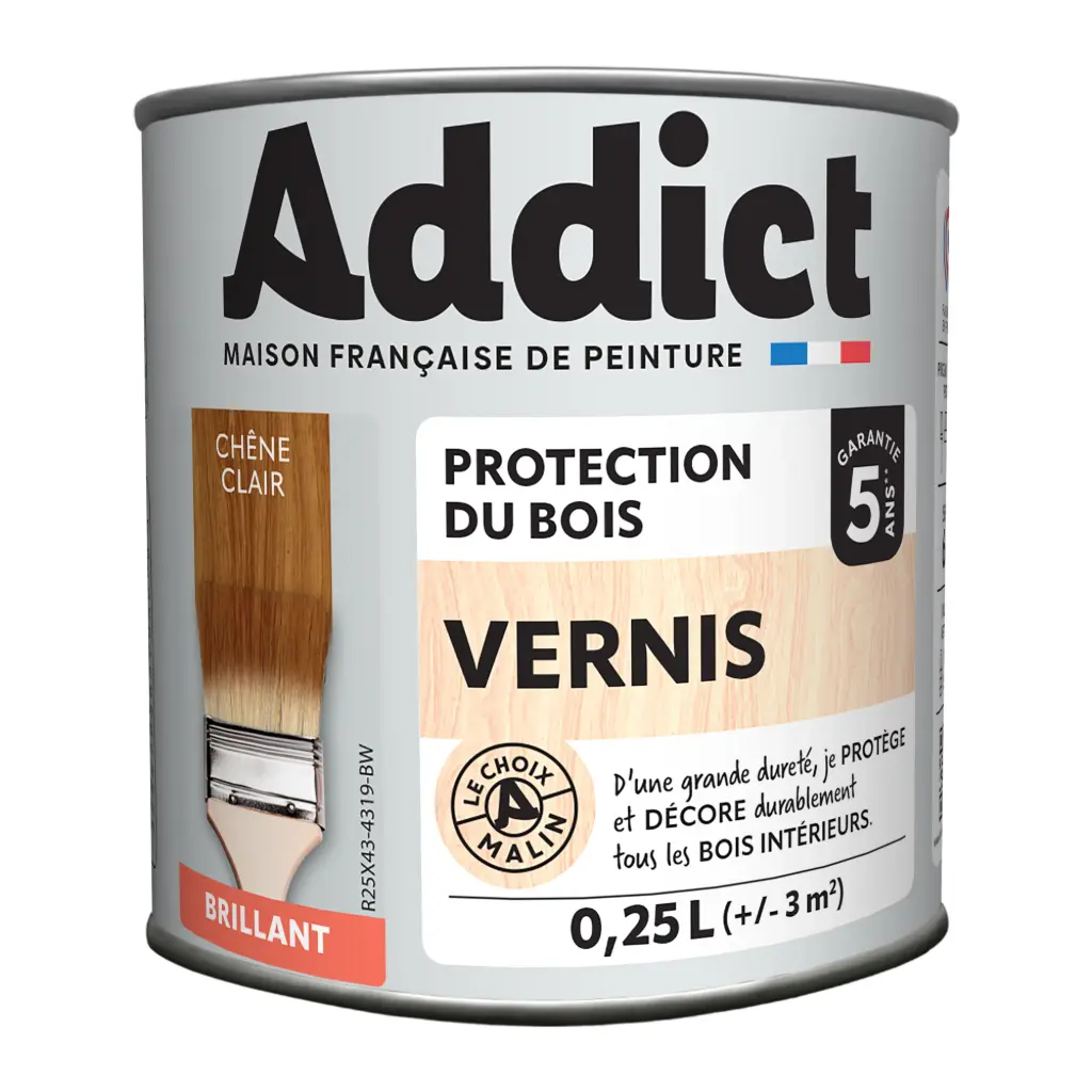 VERNIS BOIS BRILLANT CHENE CLAIR 250 ML ADDICT