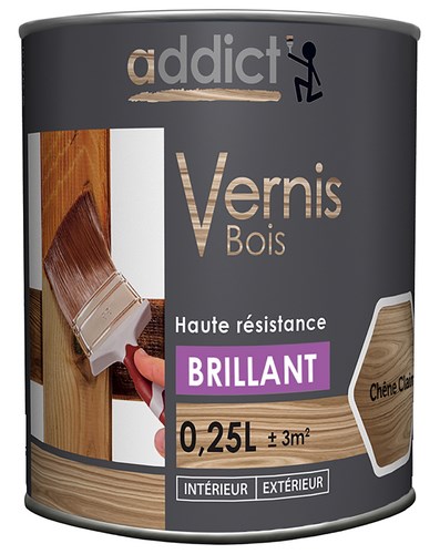 VERNIS BOIS BRILLANT CHENE CLAIR 250 ML ADDICT