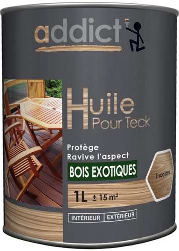 HUILE POUR TECK INCOLORE 1 L ADDICT