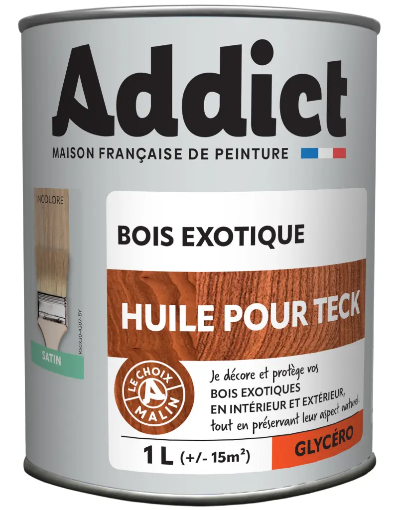 HUILE POUR TECK INCOLORE 1 L ADDICT