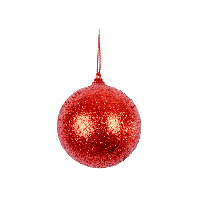 BOULE PAILLETEE Ø 8 CM ROUGE 5BOD966RO