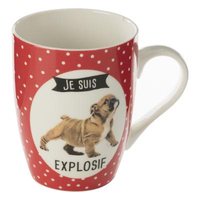 MUG CHIEN CHAT 33 CL Ø 8,5 - H 10,5 CM