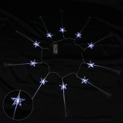 GUIRLANDE ETOILE 10 LEDS 1M35 A PILE BLANC 5EIN839BC