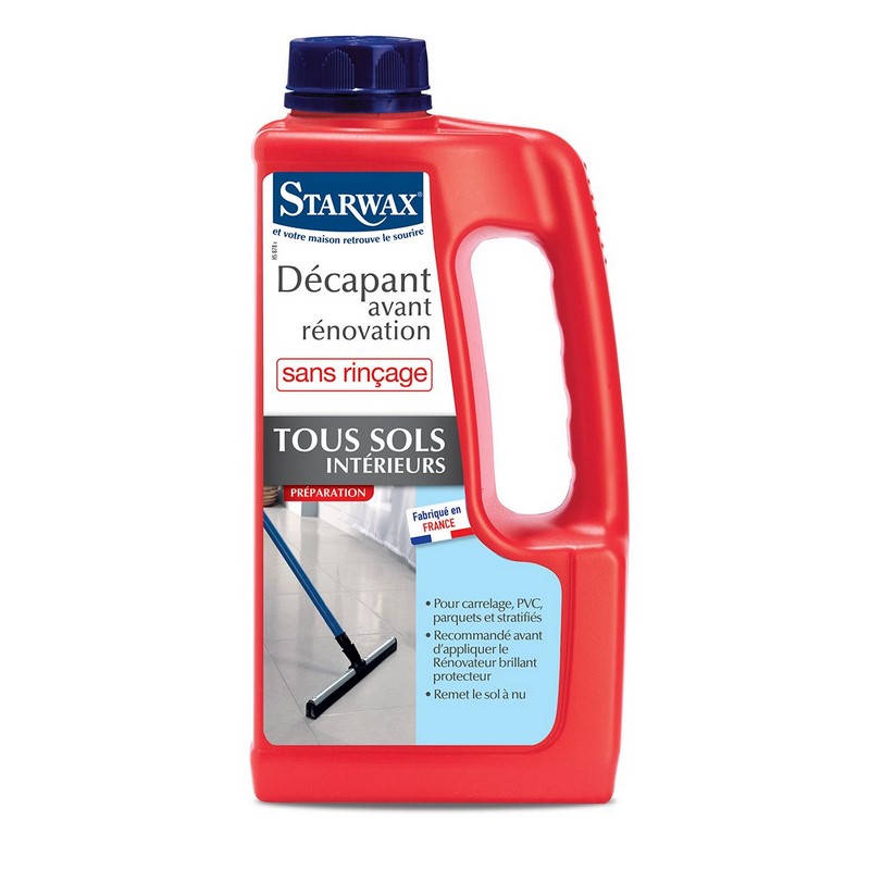 STARWAX DECAPANT SANS RINCAGE POUR SOLS  INTERIEURS 1L