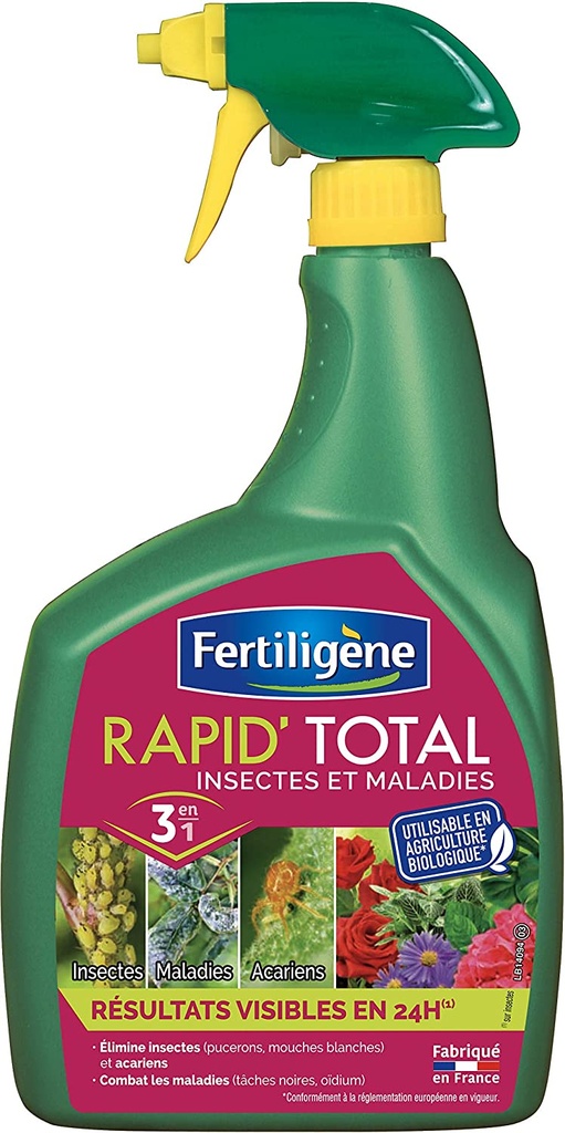 FERTILIGENE RAPIDE TOTAL INSECTES ET MALADIES 800 ML