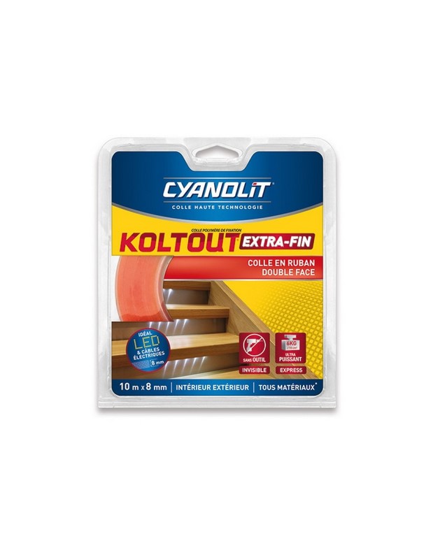 KOLTOUT RUBAN ADHESIF EXTRA FIN 10MX8MM