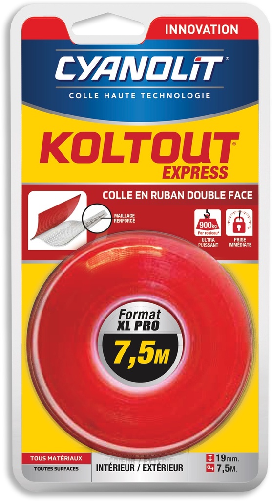 KOLTOUT RUBAN ADHESIF XL PRO 7,5MX19MM