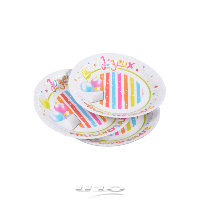 ASSIETTE CARTON JOYEUX ANNIVERSAIRE *6