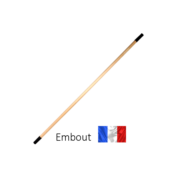 MANCHE BOIS POUR BALAI COCO 1M20 EMBOUT FRANCAIS