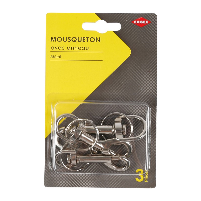 MOUSQUETON METAL  3 PCS