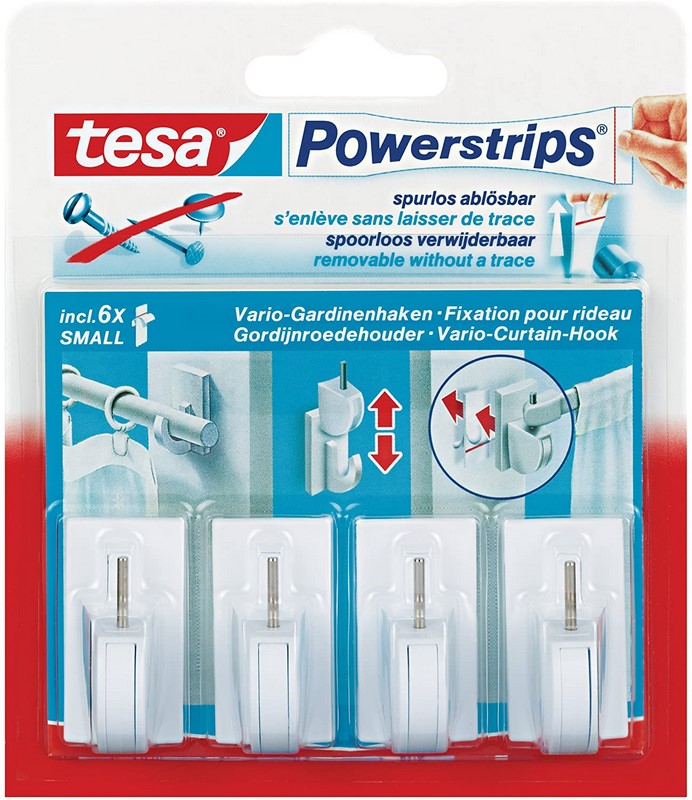 TESA FIXATIONS POUR RIDEAUX PAR 4 + 6 POWERSTRIP