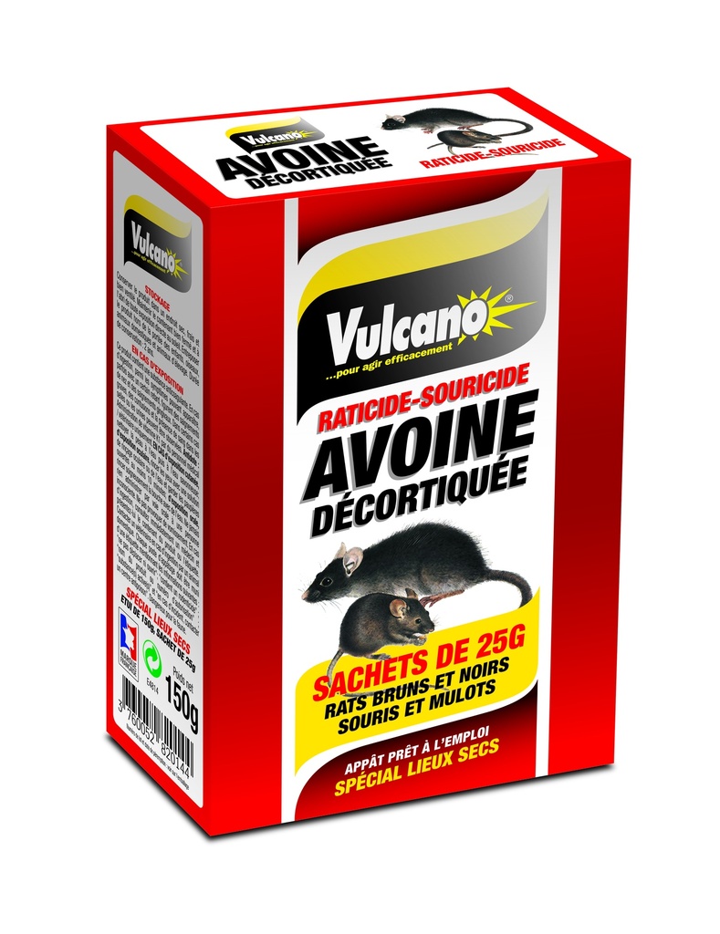 VULCANO RATICIDE AVOINES 6X25G