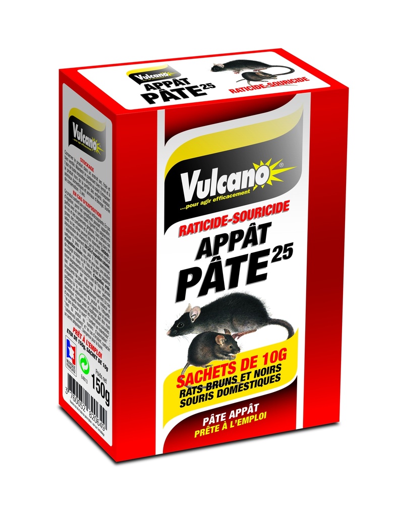 VULCANO RATICIDE PATE 15X10G