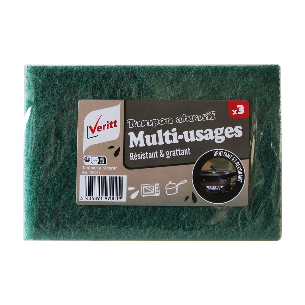 TAMPONS VERTS ABRASIFS X3 - VERITT