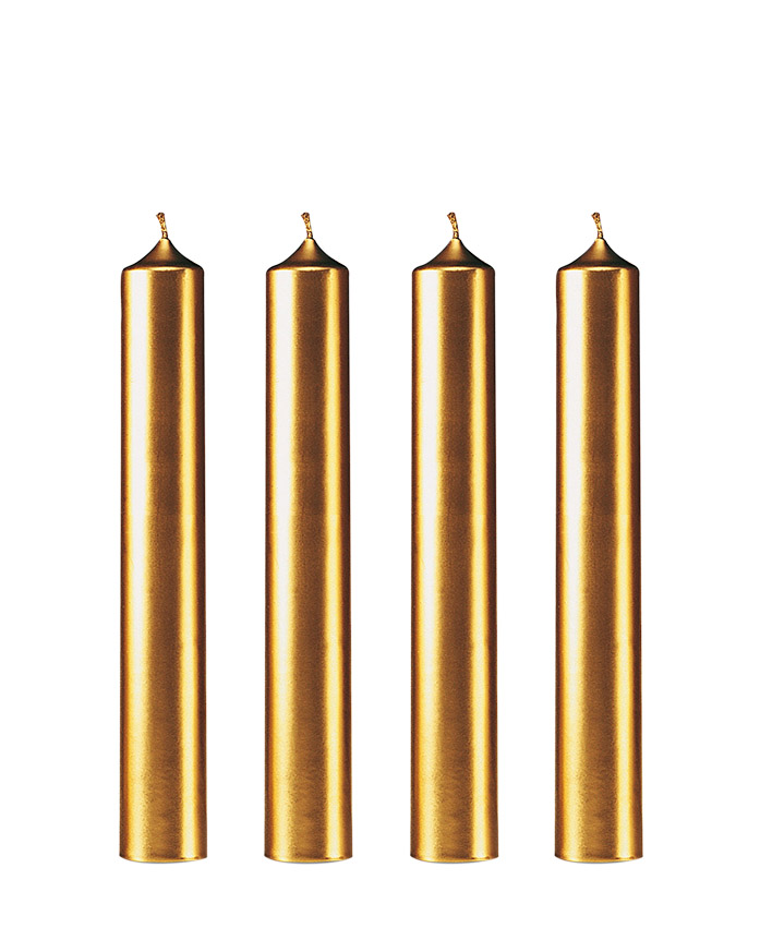 BOUGIE DROITE Ø 22 - 20CM OR 7H BTE 12