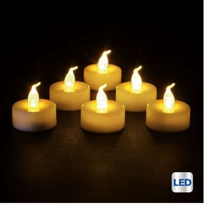 BOUGIE CHAUFFE PLAT LED BLANCHE X6