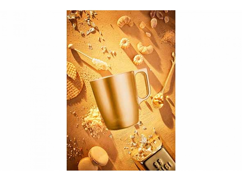 MUG FLASHY NEO GOLD T 25 CL Ø 7 - H 9 CM