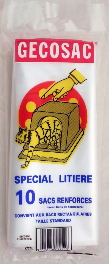 POCHETTE DE 10 SACS POUR BAC A LITIERE POUR CHAT