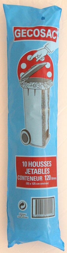 POCHETTE HOUSSES CONTENEURS 120L 30µ X 10